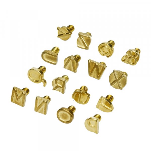 Stempels voor Burn Mark Pen 16 stuks - Letters MZ