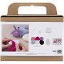 Mini DIY Kit Naaldvilten, gemengde kleuren, Monster