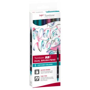 Tombow ABT Dual Brush Pen Vintage 6-pack Tombow ABT Dual Brush Pen Vintage 6-pack