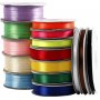 Satijnen lint - assortiment - gemengde kleuren - 15 rollen