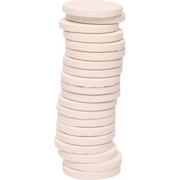 Kleur pucks  30 mm - wit - 20 st