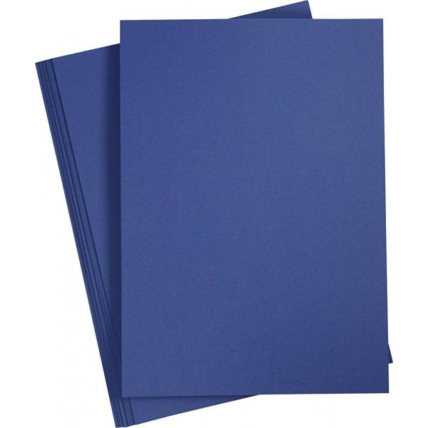Gekleurd karton - donkerblauw - A4 - 180 gr - 20 vellen