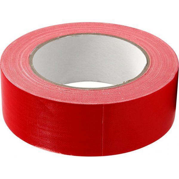 Textieltape - rood - 25 m