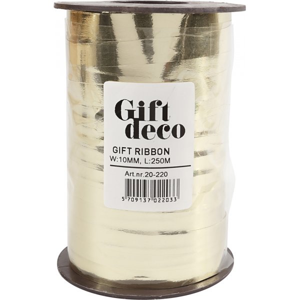 Cadeaukoord - metallic goud - glanzend - 250 m