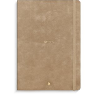 Notitieboek Deluxe A5 glad beige gelijnd Notitieboek Deluxe A5 glad beige gelijnd