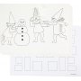 Kerstkalender met elfjes in sneeuwballengevechten - wit - A3 - 30 st
