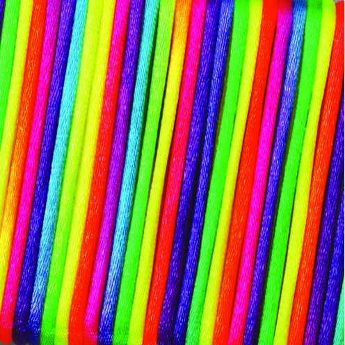Weefdraad satijn - regenboogkleur