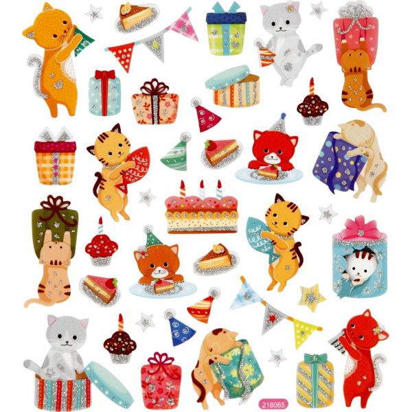 Stickers - verjaardagskatten