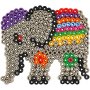 Parelbordjes - eend - olifant - giraffe - beer - paard en vis - 6 st