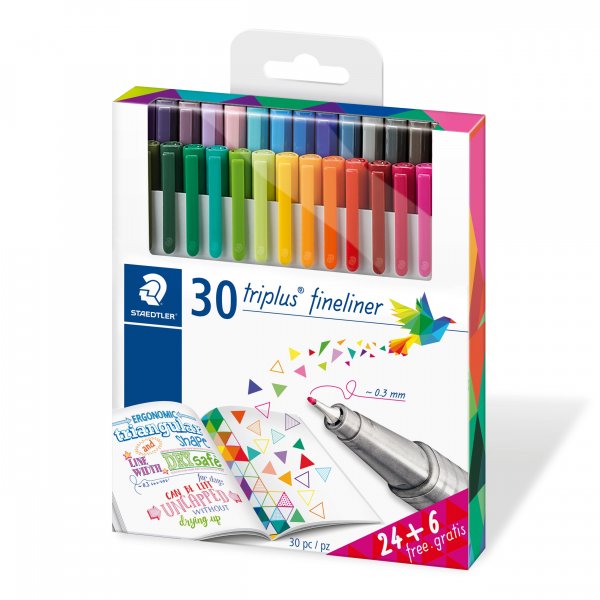 Fineliners Triplus - 30 pennen