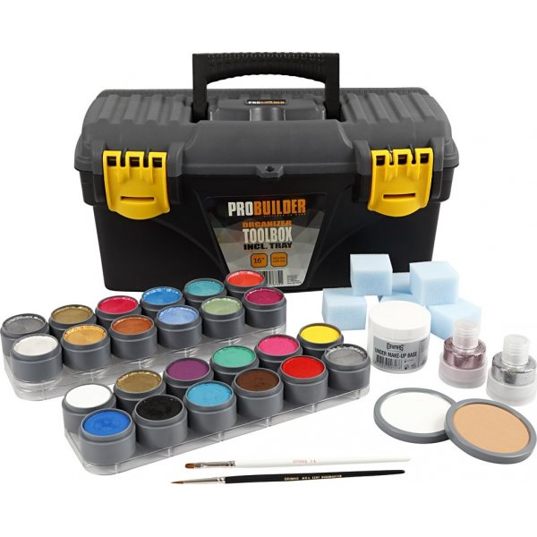 Grimas make-up tasje - gemengde kleuren - 39 onderdelen