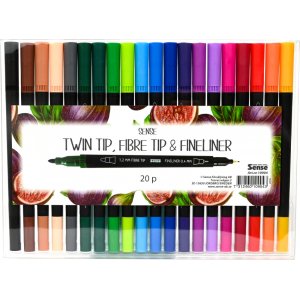 Fineliner Sense TwinTip - 20 pennen
