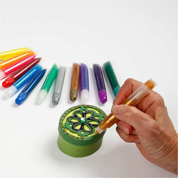 Glitterlijm - 12 x 10 ml