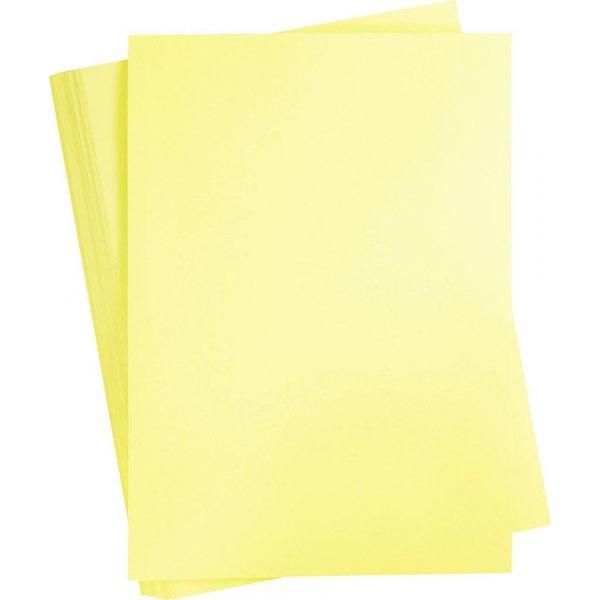Gekleurd karton - lichtgeel - A2 - 180 gr - 100 vellen