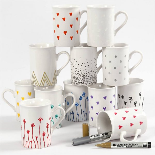 Glas- en porseleinstiften - gemengde kleuren - semi-dekkend - 1-2 mm - 12 st Glas- en porseleinstiften - gemengde kleuren - semi-dekkend - 1-2 mm - 12 st