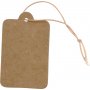 Etiketten in stevig karton - 25 x 40 mm - lichtbruin - 100 st