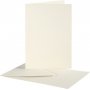 Ansichtkaart met envelop - gebroken wit - 10,5 x 15 cm - 10 st