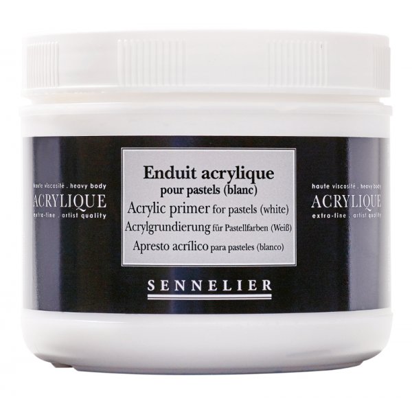 Acrylmedium Sennelier 500Ml - Acrylprimer voor pastelkleuren (wit)