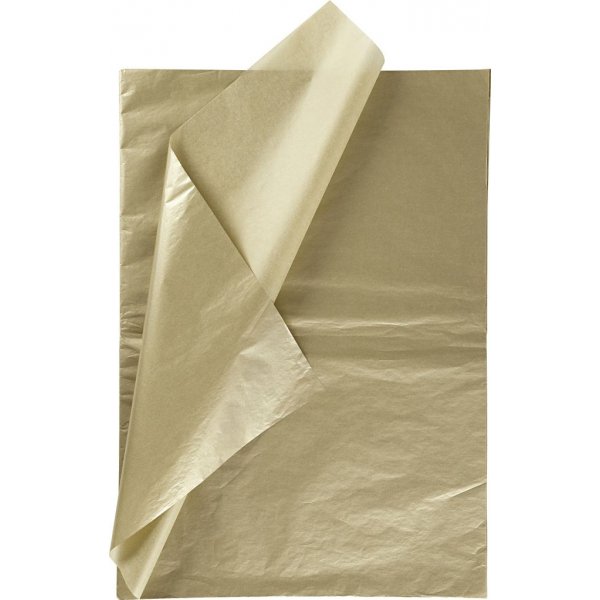 Vloeipapier - goud - 50 x 70 cm - 14 gr - 6 vellen