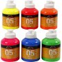 Schoolverf - Acryl - Neon - neonkleuren - 6 x 500 ml