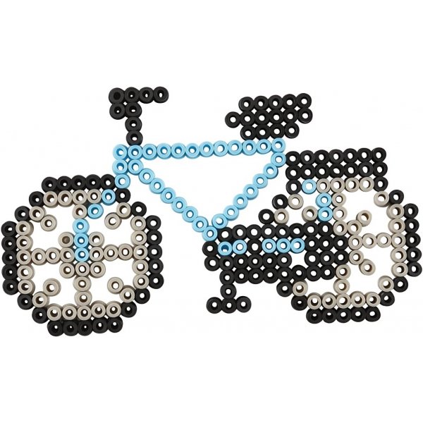 Parelbordjes - auto - vliegtuig - boot - tractor - bus en fiets - 6 st