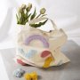 DIY Kit Punch Needle, pastelkleuren, stoffen tas