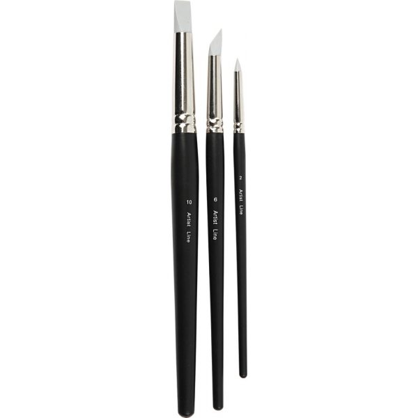 Artist Line Brush - nr. 2+6+10 - 3 st