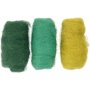 Gekaarde wol - groen/turkoois harmonie - 3 x 10 gr