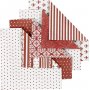 Origamipapier - rood/wit - 10 x 10 cm - 50 vellen