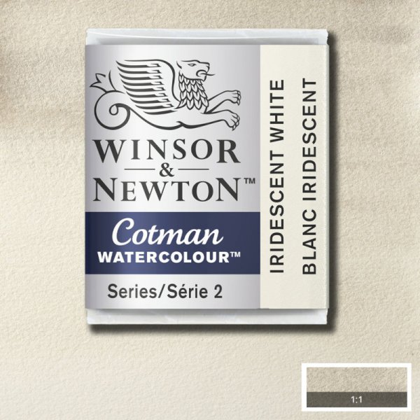 Waterverfverf - Cotman - 1/2 kop - Iriserend wit