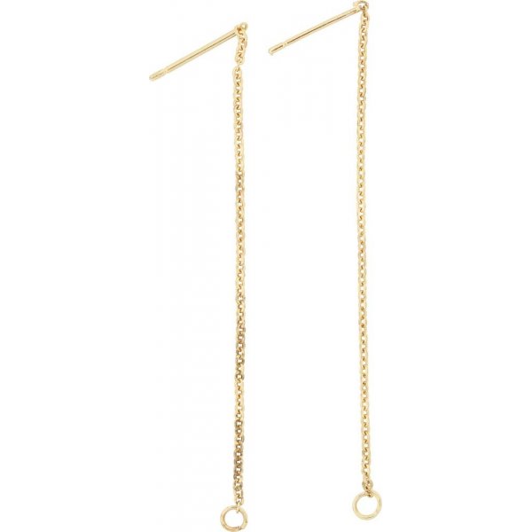 Oorbellen met ketting - verguld - 2 st