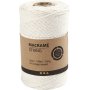 Macramgaren - gebroken wit - 2 mm - 198 m