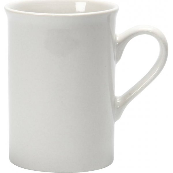 Mokken - wit - H10 cm - 7,4 cm - 2 st