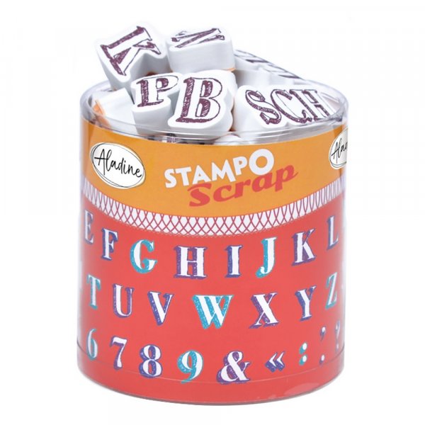 Stempels Stampo 54+1 delen - Alfabet