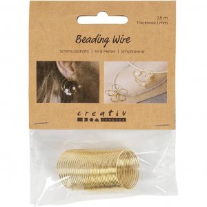Sieradendraad 2,5 mx 1 mm - Verguld Sieradendraad 2,5 mx 1 mm - Verguld