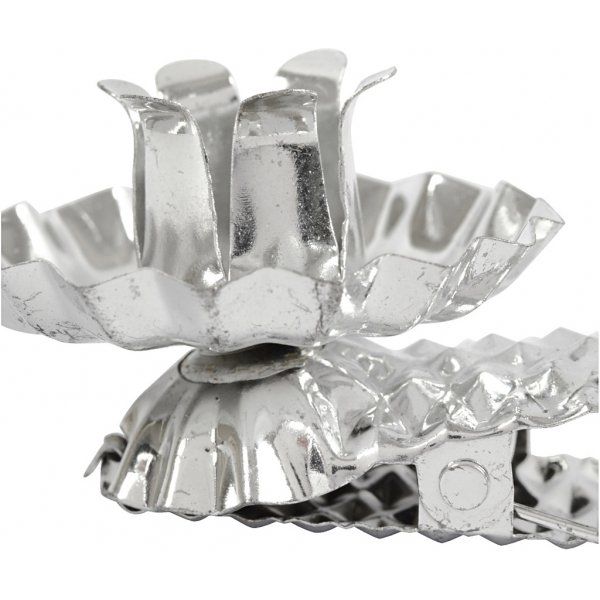 Lichtclips - verzilverd - 40 mm - 8 st