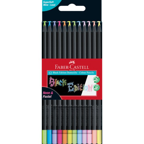 Kleurpotlodenset - Faber-Castell - Black Edition - Neon + Pastel