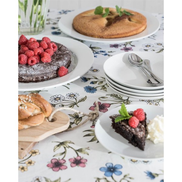 Wasdoek PVC Kleine bloemen - Wit