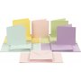 Kaarten en enveloppen - pastelkleuren 16 x 16 cm - 50 sets