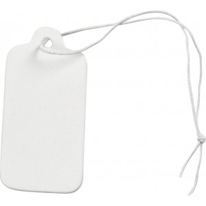 Etiketten in stevig karton - 15 x 30 mm - wit - 100 st Etiketten in stevig karton - 15 x 30 mm - wit - 100 st