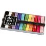 Decoratief lint - gemengde kleuren - 12 x 1 m