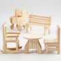 Minimeubels - 5-pack - stoel - bank - schommelstoel - tafel - kinderwagen