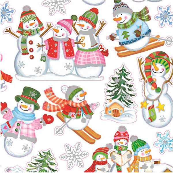 Stickers - sneeuwpop op ski's Stickers - sneeuwpop op ski's