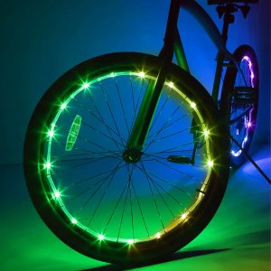 LED-fietswielverlichting 213 cm, meerkleurig - werkt op batterijen LED-fietswielverlichting 213 cm, meerkleurig - werkt op batterijen