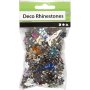 Strasstenen - gemengde kleuren - 6+10+12 mm - 252 st