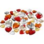 Strasstenen - rode harmonie - 6+10+14 mm - 252 st