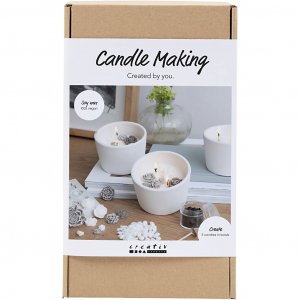 DIY-set voor het gieten van rozensojakaarsen in beige, wit en crème, 3 stuks DIY-set voor het gieten van rozensojakaarsen in beige, wit en crème, 3 stuks