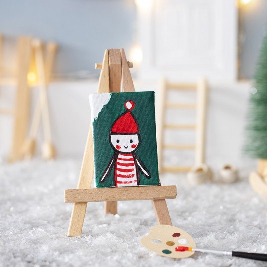 Kerstmanaccessoires - Bord met ezel Kerstmanaccessoires - Bord met ezel