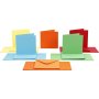 Kaarten en enveloppen - gemengde kleuren 16 x 16 cm - 50 sets