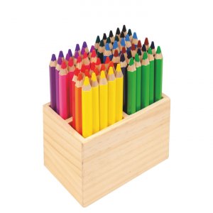 Kleurpotloden, dik, 17 cm, Ø 1 cm, 100% FSC-gecertificeerd - 60 stuks, 12 kleuren Kleurpotloden, dik, 17 cm, Ø 1 cm, 100% FSC-gecertificeerd - 60 stuks, 12 kleuren